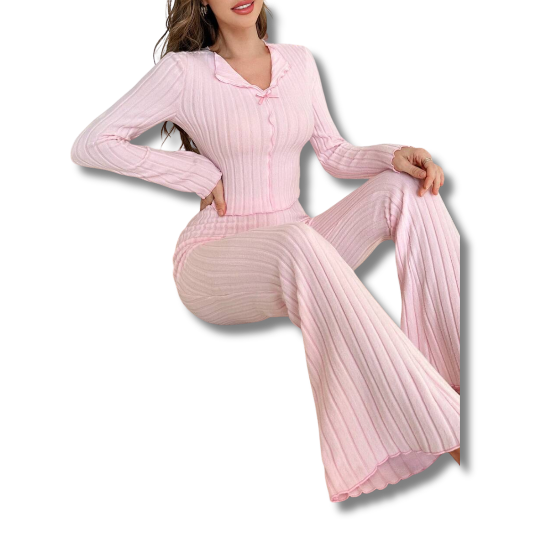 Ribbed Pajama Set