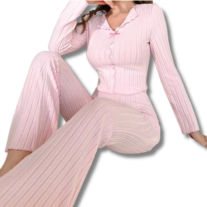 Ribbed Pajama Set