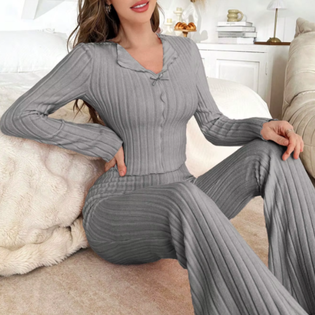 Ribbed Pajama Set