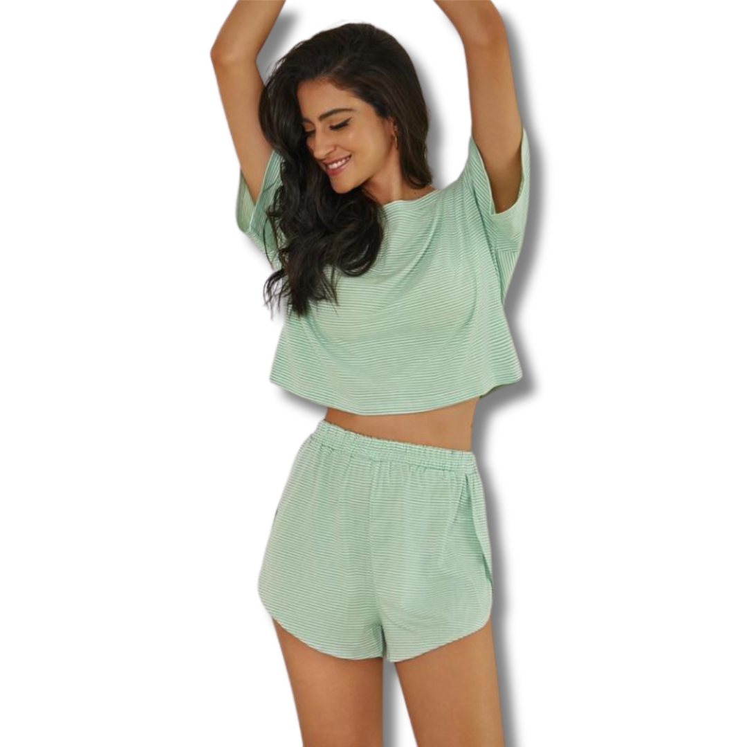 Split Shorts Pajama Set