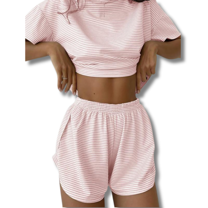 Split Shorts Pajama Set