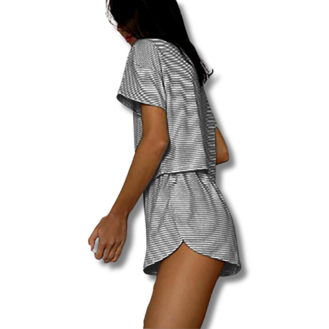Split Shorts Pajama Set