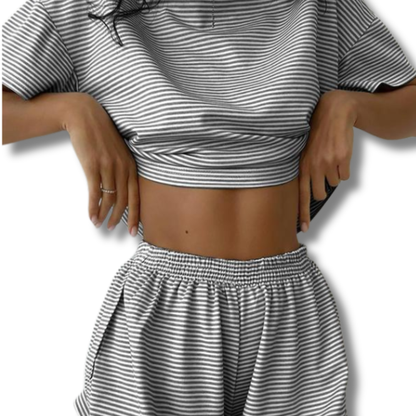 Split Shorts Pajama Set