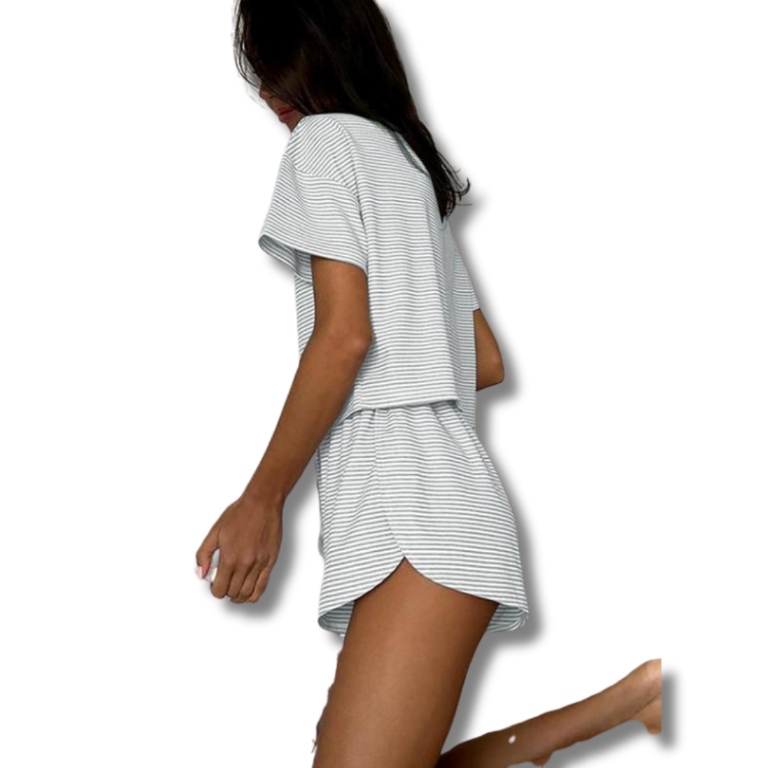 Split Shorts Pajama Set