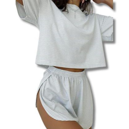 Split Shorts Pajama Set