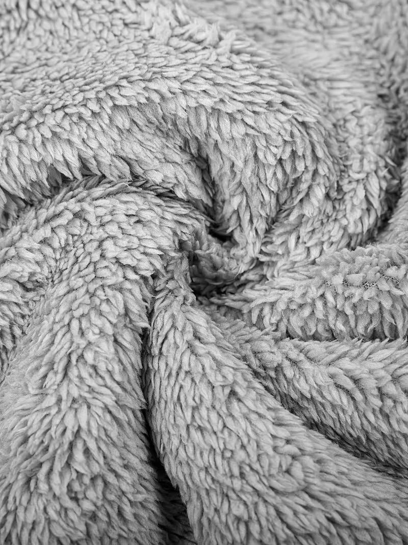 Grey Plush Hooded Pajama Jumpsuit